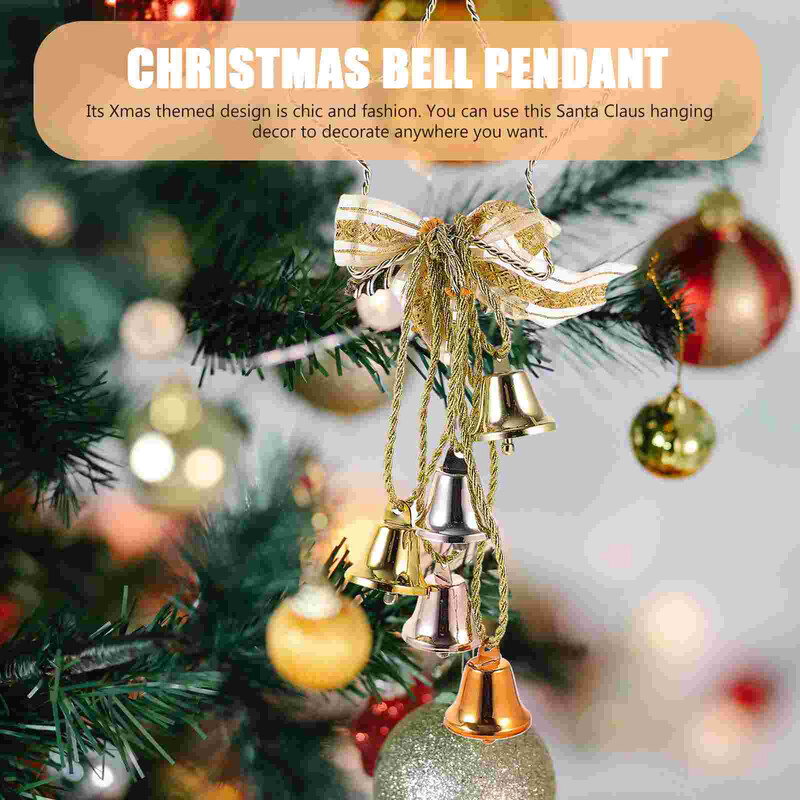 Bauble de Crăciun Decorație de modă Ornament de clopot Decorează agățat Buton de ușă din metal Vintage