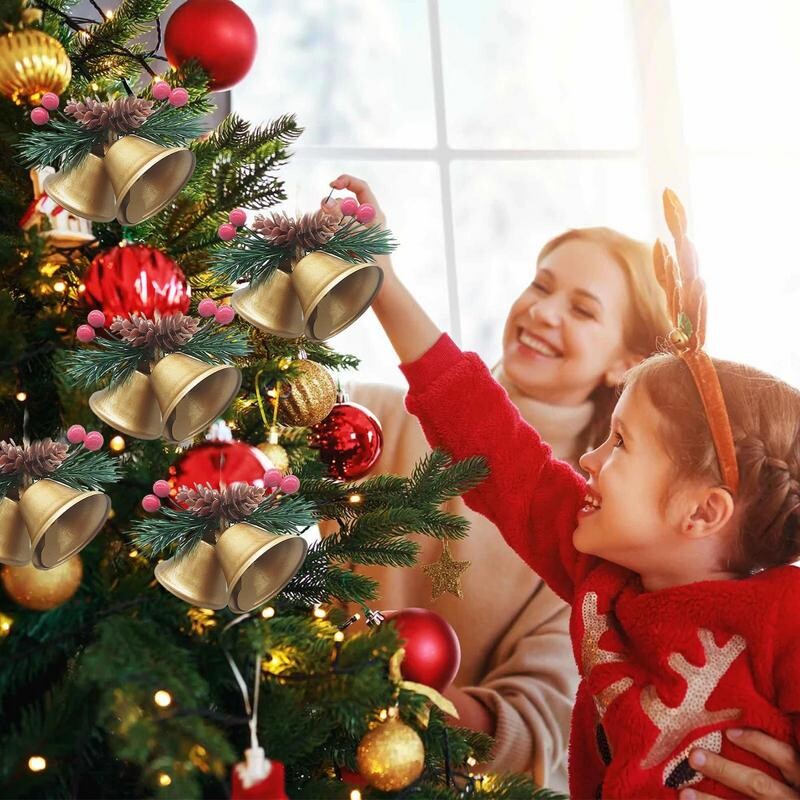 Ziemassvētku zvani Metāla zvani, kokā piekaramie kuloniņi, zvaniņi Ziemassvētku eglīšu pildviela Dekoratīvie zvani Amatniecības zvani