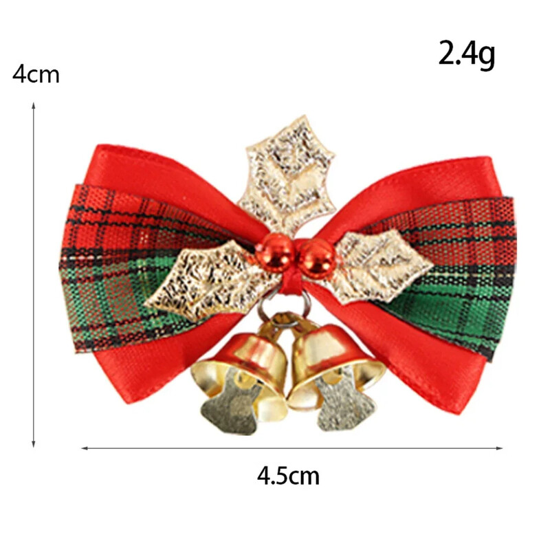 10 bucăți arc de Crăciun cu clopoțel mic coronițe de copac de Crăciun pandantiv agățat mini ornament cu arc artizanat, cadouri, decor de Anul Nou