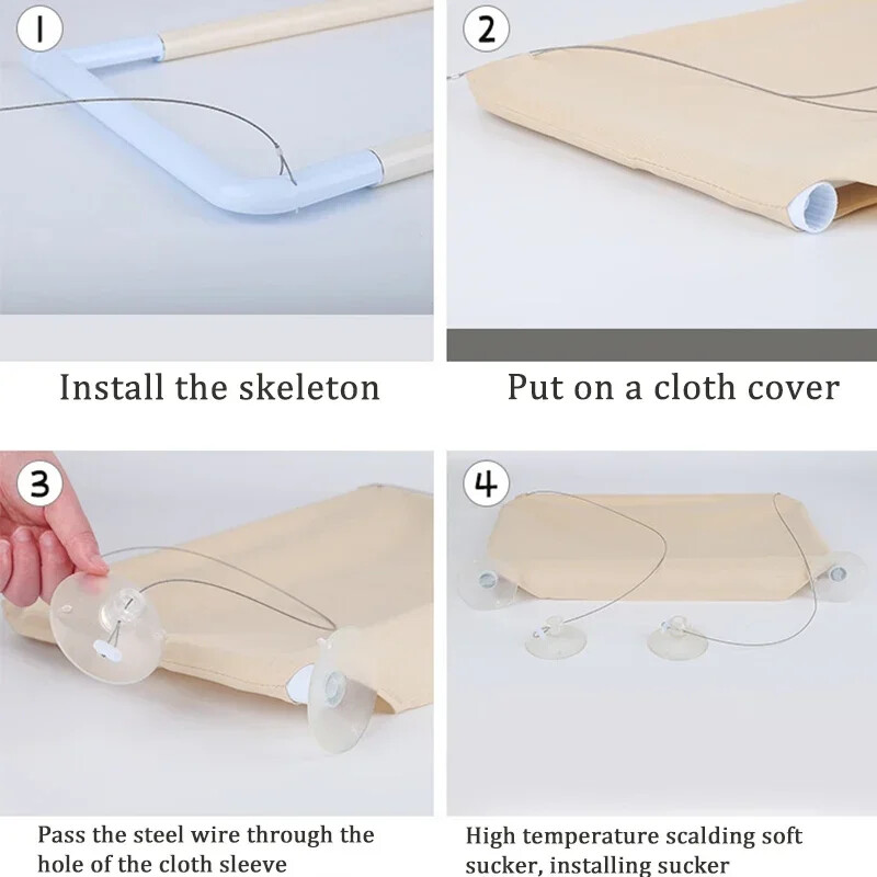 Pat agățat pentru pisici Hamac pentru pisici pentru animale de companie Pat aerian pentru pisici Casă pentru pisici Cadru de cățărare Fereastră însorită Scaun Cuib rulment 20 kg Accesorii pentru animale de companie