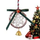 Zvana zvana rotājumi Ziemassvētku eglītes piekaramie kuloni Ar rokām darināti tamborēti Ziemassvētku zvaniņu rotājumi mājas iekštelpu āra dekorēšanai