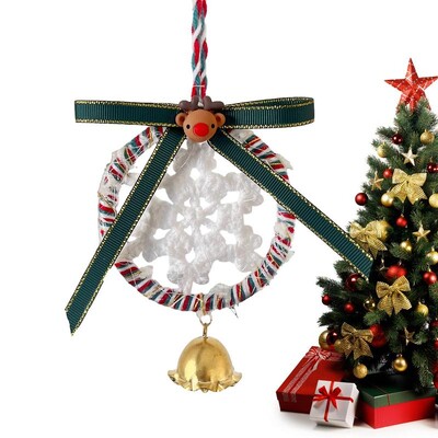 Jingle Bell Ornaments Коледна елха Висящи висулки Ръчно изработени плетени на една кука Коледна камбанка Орнаменти за домашен вътрешен външен декор