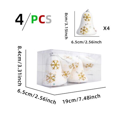 Harangok karácsonyi dekoráció Arany csilingelő harangok fa medálok függő karácsonyfadísz karácsonyi parti ajándékok az ajtó falára