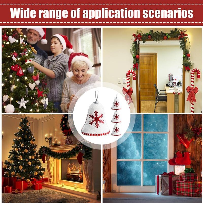 Harangok karácsonyi dekoráció Arany csilingelő harangok fa medálok függő karácsonyfadísz karácsonyi parti ajándékok az ajtó falára