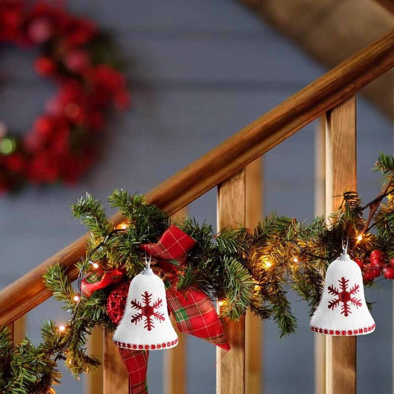 Harangok karácsonyi dekoráció Arany csilingelő harangok fa medálok függő karácsonyfadísz karácsonyi parti ajándékok az ajtó falára