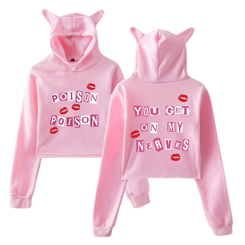Renee Rapp Poison Poison Merch Pulover Urechi de pisică Hanorac cu mânecă lungă Streetwear Crop Top Haine pentru femei