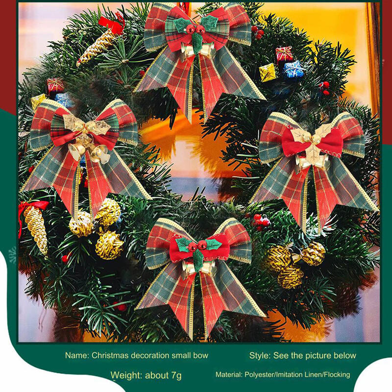 4db karácsonyi masni harangok karácsonyi fakoszorúk, függő medálok, mini masnis díszek, barkácsolás kézműves ajándékok 2025 újévre Navidad