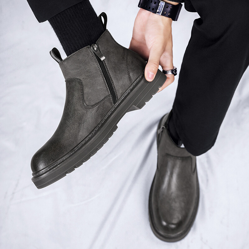 Muške zimske čizme za 2023. Chelsea poslovne čizme Nove muške radne čizme protiv klizanja Jednostavne udobne vanjske cipele Motociklističke čizme