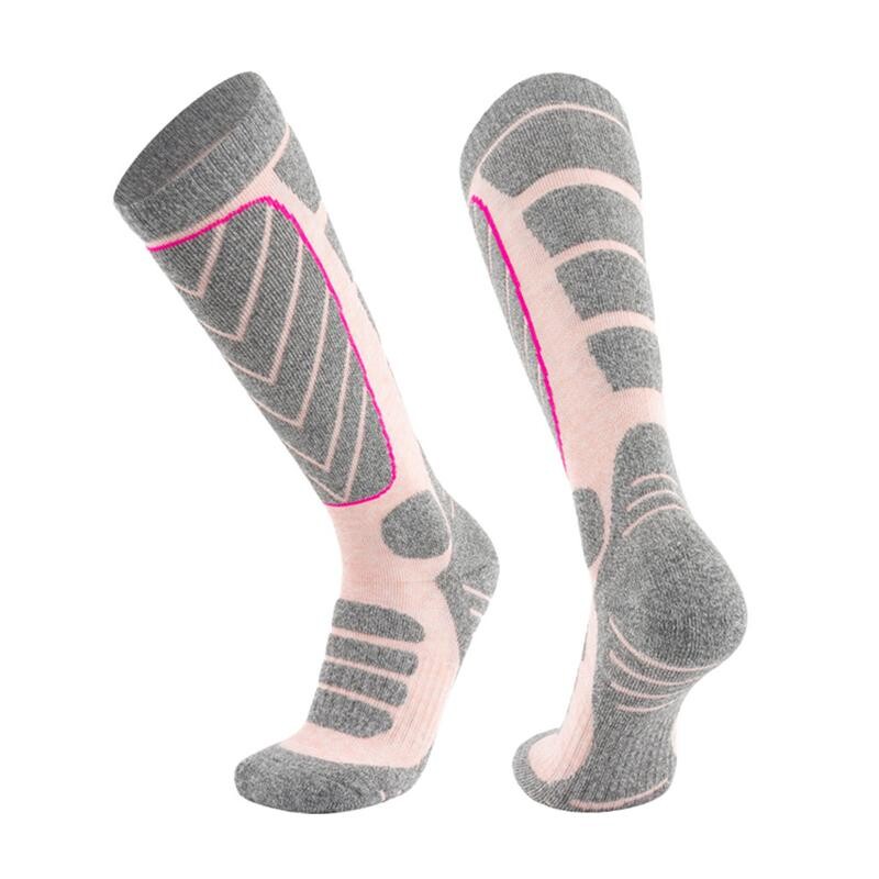 1 pora medvilninės šiluminės slidinėjimo kojinės storos vyriškos moteriškos žieminės ilgos šiltos kompresinės kojinės žygiams snieglenčių sportui laipiojimo sportinės kojinės