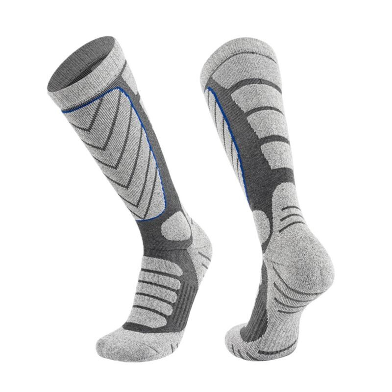 1 pora medvilninės šiluminės slidinėjimo kojinės storos vyriškos moteriškos žieminės ilgos šiltos kompresinės kojinės žygiams snieglenčių sportui laipiojimo sportinės kojinės