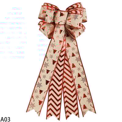 Μεγάλο Χριστουγεννιάτικο Φιόγκο Στολίδι Χριστουγεννιάτικο Δέντρο DIY στεφάνι Πρωτοχρονιάτικο Διακόσμηση Χριστουγεννιάτικο Χειροποίητο Δώρο Περιτυλίγματος Κορδέλα Φιόγκοι Φιόγκοι