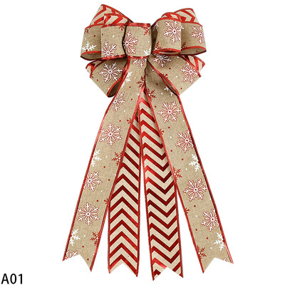 Μεγάλο Χριστουγεννιάτικο Φιόγκο Στολίδι Χριστουγεννιάτικο Δέντρο DIY στεφάνι Πρωτοχρονιάτικο Διακόσμηση Χριστουγεννιάτικο Χειροποίητο Δώρο Περιτυλίγματος Κορδέλα Φιόγκοι Φιόγκοι