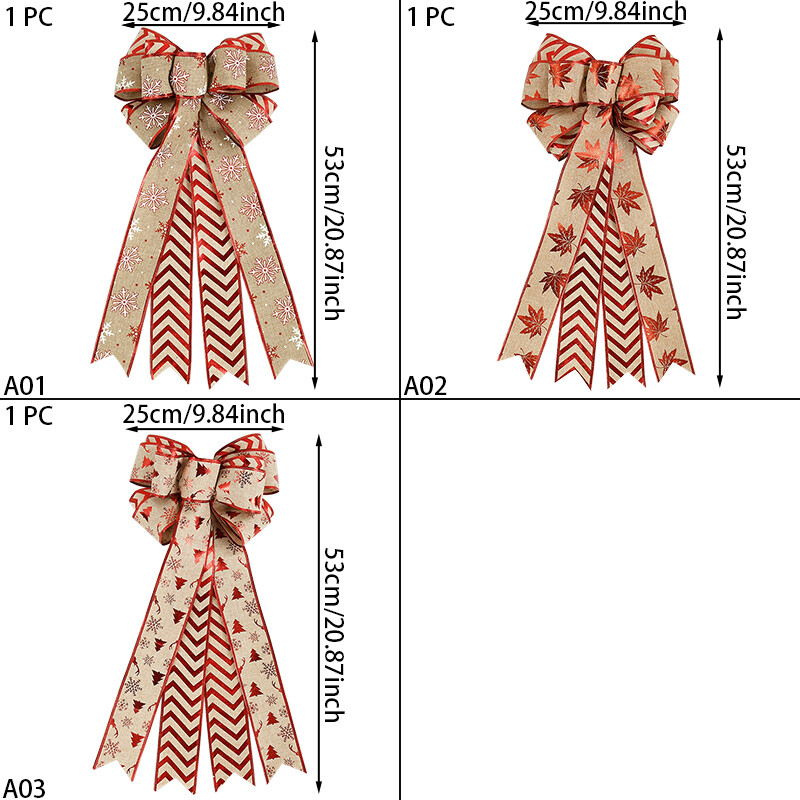Μεγάλο Χριστουγεννιάτικο Φιόγκο Στολίδι Χριστουγεννιάτικο Δέντρο DIY στεφάνι Πρωτοχρονιάτικο Διακόσμηση Χριστουγεννιάτικο Χειροποίητο Δώρο Περιτυλίγματος Κορδέλα Φιόγκοι Φιόγκοι
