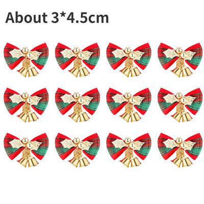 5/1kom božićne mašne sa zvončićima Mini božićne mašne DIY rukotvorine Poklon ukrasi Viseći ukras za božićno drvce Novogodišnji dekor za dom