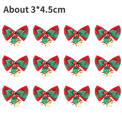 5/1kom božićne mašne sa zvončićima Mini božićne mašne DIY rukotvorine Poklon ukrasi Viseći ukras za božićno drvce Novogodišnji dekor za dom