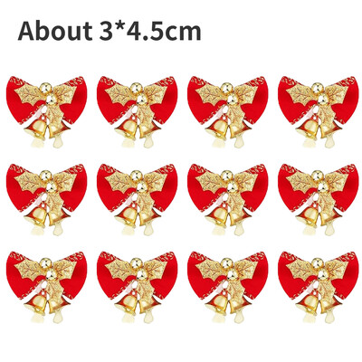 5/1kom božićne mašne sa zvončićima Mini božićne mašne DIY rukotvorine Poklon ukrasi Viseći ukras za božićno drvce Novogodišnji dekor za dom