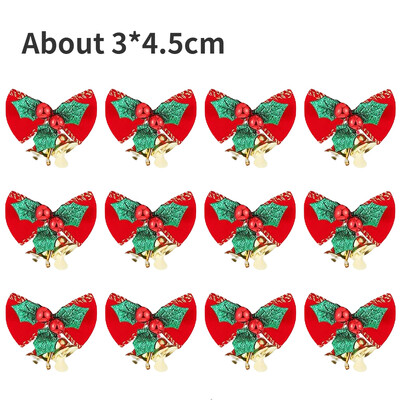 5/1kom božićne mašne sa zvončićima Mini božićne mašne DIY rukotvorine Poklon ukrasi Viseći ukras za božićno drvce Novogodišnji dekor za dom