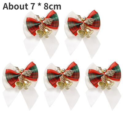 5/1kom božićne mašne sa zvončićima Mini božićne mašne DIY rukotvorine Poklon ukrasi Viseći ukras za božićno drvce Novogodišnji dekor za dom