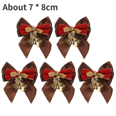 5/1kom božićne mašne sa zvončićima Mini božićne mašne DIY rukotvorine Poklon ukrasi Viseći ukras za božićno drvce Novogodišnji dekor za dom