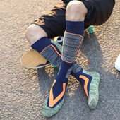 2024 m. žiemos naujos slidinėjimo kojinės Moteriškos lauko sportinės dviračių sportinės snieglenčių kojinės Vyriškos šiltos ilgo vamzdžio prakaitą sugeriančios žygio kojinės