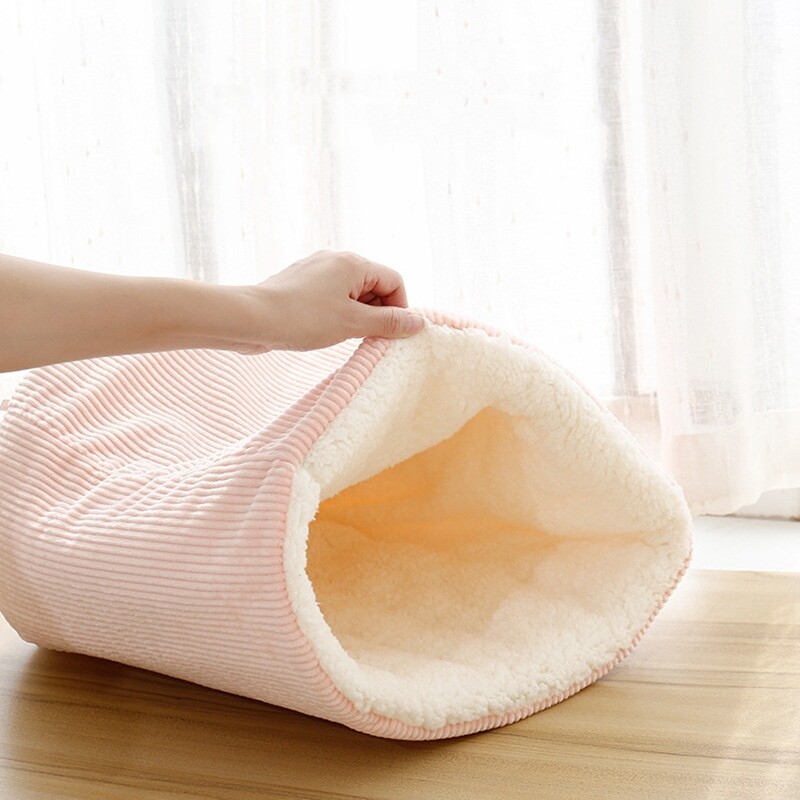 Silta samta auduma gulta kaķiem suņiem ziema rudens ērta mīksta flīsa kausa tips zils guļammaiss kaķēniem Mājdzīvnieku māja