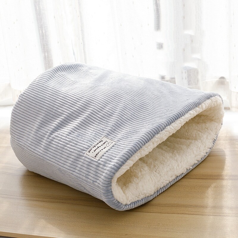 Silta samta auduma gulta kaķiem suņiem ziema rudens ērta mīksta flīsa kausa tips zils guļammaiss kaķēniem Mājdzīvnieku māja