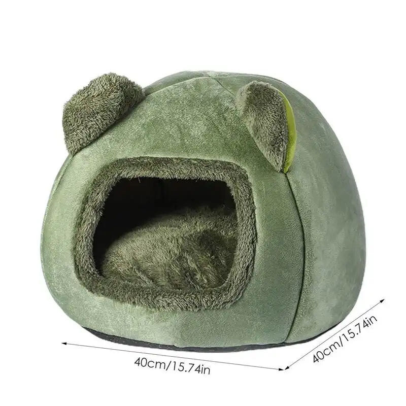 Jauka plīša lāču kaķu māja Katzen Nest kucēnu audzētava Maza suņu gulta Ziemas silta kaķu guļamvieta Mājdzīvnieki Mājas Mājdzīvnieku piederumi