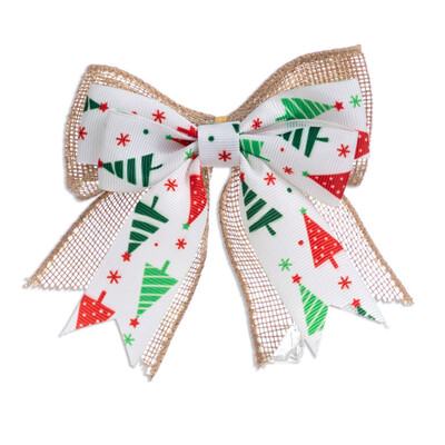 Nová kockovaná mašľa s mašľou, vianočná dekorácia na stromček, sviatočná atmosféra, veľká zlatá hranica, darčeková dekorácia