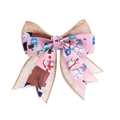 Nová kockovaná mašľa s mašľou, vianočná dekorácia na stromček, sviatočná atmosféra, veľká zlatá hranica, darčeková dekorácia