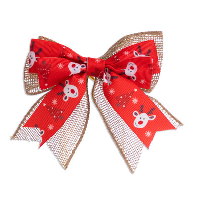 Nová kockovaná mašľa s mašľou, vianočná dekorácia na stromček, sviatočná atmosféra, veľká zlatá hranica, darčeková dekorácia