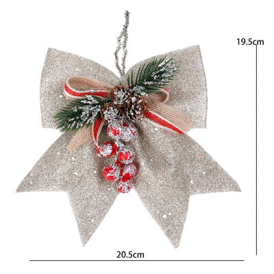 1/2/3 τμχ Χριστουγεννιάτικα κουκουνάρια Φιόγκος Μεγάλη παγιέτα Χριστουγεννιάτικα δέντρα Κρεμαστά Φιόγκοι Στεφάνια Γάμου Διακόσμηση σπιτιού Προμήθειες DIY Craft