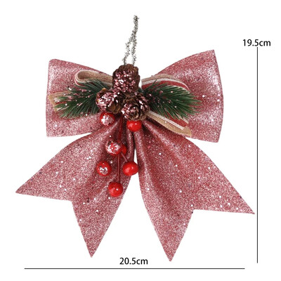 1/2/3 τμχ Χριστουγεννιάτικα κουκουνάρια Φιόγκος Μεγάλη παγιέτα Χριστουγεννιάτικα δέντρα Κρεμαστά Φιόγκοι Στεφάνια Γάμου Διακόσμηση σπιτιού Προμήθειες DIY Craft