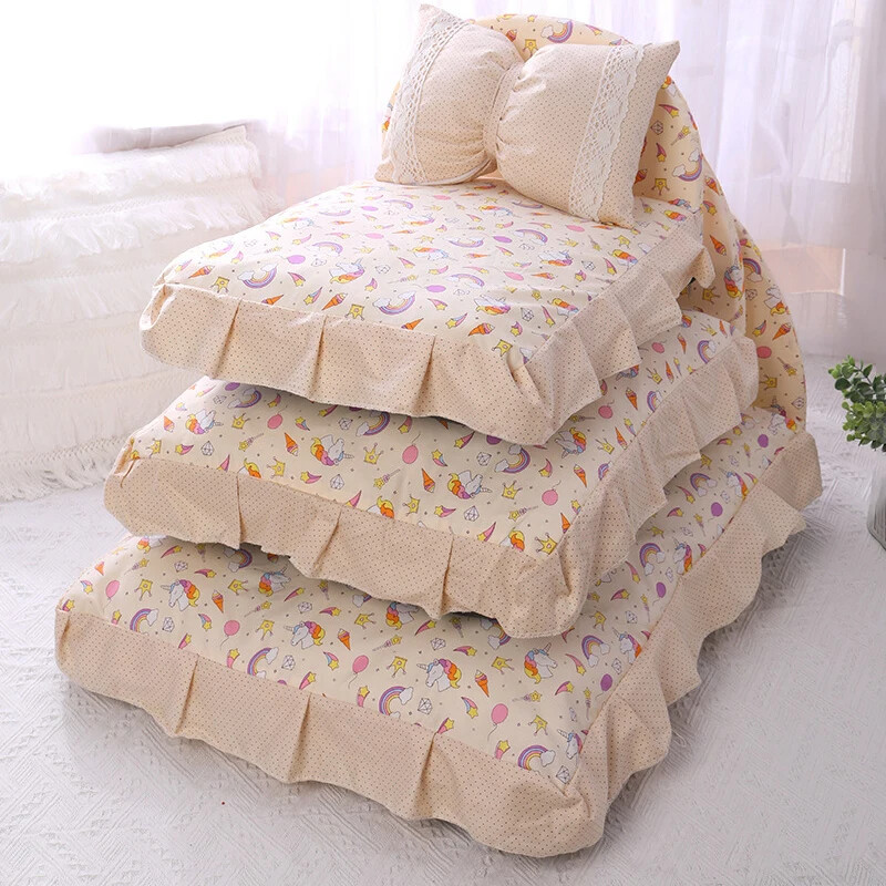 Pat drăguț pentru pisici cu fundă, cu pernă, cuib de prințesă, saltele pentru cățeluși, mijlocii, saltele de dormit, canapea detașabilă pentru animale de companie, paturi pentru câini.