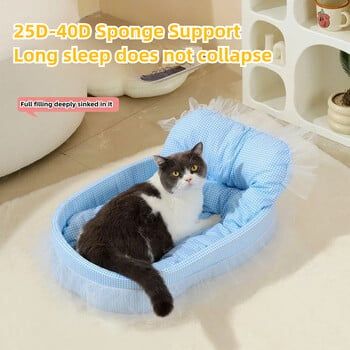 Χαριτωμένο κρεβάτι Princess Cat Dog with Pillow Princess Nest Αποσπώμενος καναπές για κατοικίδια Κρεβάτια για σκύλους προμήθειες για μικρό μεσαίο σκύλο γάτας