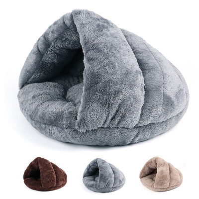 Меко котешко легло Winter Warm Plush Pet Puupy Kitten Nest Kennel Deep Sleep Cats Cave House For Cats Small Dogs Products