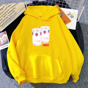 Manga Nana Hoodies Φούτερ Μόδα Vintage Fleece Harajuku Πουλόβερ Χαριτωμένα Anime Hoodie Nana Strawberry Φθινοπωρινά γυναικεία ρούχα