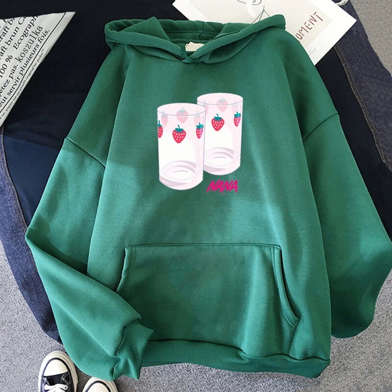 Manga Nana majice s kapuljačom Modni vintage flis Harajuku puloveri Slatka anime majica s kapuljačom Nana Strawberry Jesen Ženska odjeća