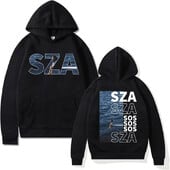 Pjevačica SZA SOS turneja glazbenog albuma 2024 Hoodie Fashion Review Prekrasna ženska muška majica s kapuljačom Ležerna prevelika majica s kapuljačom 2024