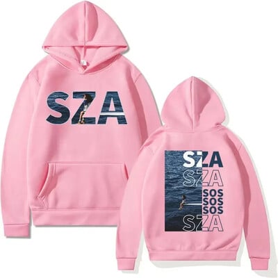 Pjevačica SZA SOS turneja glazbenog albuma 2024 Hoodie Fashion Review Prekrasna ženska muška majica s kapuljačom Ležerna prevelika majica s kapuljačom 2024