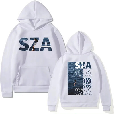 Pjevačica SZA SOS turneja glazbenog albuma 2024 Hoodie Fashion Review Prekrasna ženska muška majica s kapuljačom Ležerna prevelika majica s kapuljačom 2024
