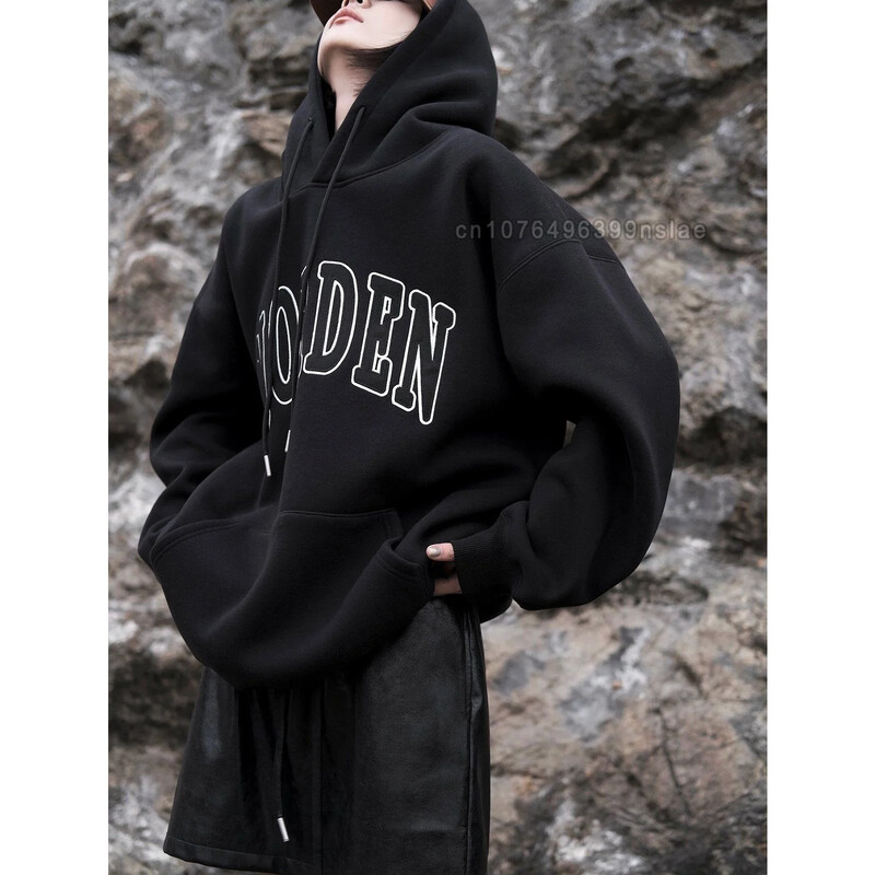 Rudens ziemas kokvilnas kapuces, burti, apdruka, flīsa pelēki sporta krekli Sieviešu melni puloveri sieviešu apģērbi augstas kvalitātes apģērbi