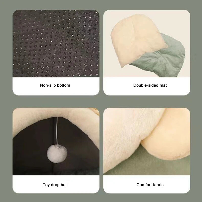 Pat drăguț pentru pisici Casă pentru animale de companie, dulce roz, pisicuță, caldă și confortabilă, paturi de dormit pentru pisici, pernă pentru șezlong, provizii pentru somn