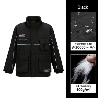 LDSKI Slēpošanas jakas Sievietēm Vīriešu Snovborda Ziemas Parki Elastīga aproce Liela ietilpība Kabata Brīvi Silti Ūdensizturīgi Vēja Necaurlaidīgi Mēteļi