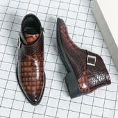 Najpredávanejšie špicaté Chelsea čižmy v Európe a Amerike v anglickom štýle, vysoké topánky, pánske členkové čižmy do kancelárie, pánske obchodné čižmy