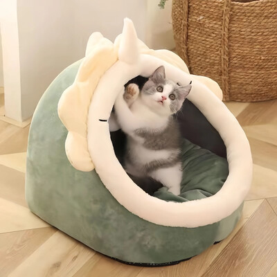 Сладко котешко легло Pet House Kitten Lounger Cushion Малко куче Палатка Mat Myshable Puppy Basket Cave Mat Soft for Cats House Bed Supplies