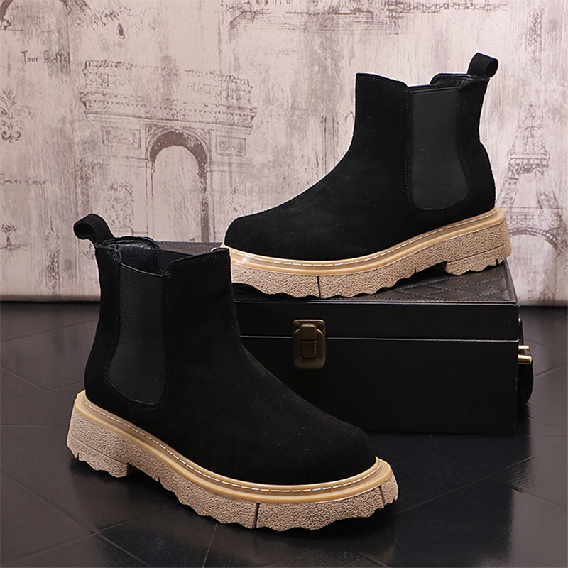 Ανδρικές μπότες Chelsea 2024 Υψηλής ποιότητας ανδρικές μπότες αστράγαλο Ανδρικά Vinage κλασικά παπούτσια φορέματος Μαύρα πράσινα Business Madehan Ανδρικά παπούτσια