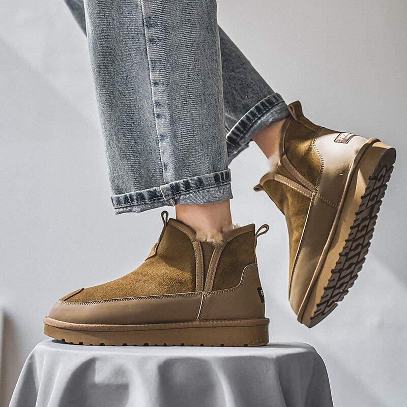 2023 Zimske čizme do sredine lista Muške zimske cipele Čizme za snijeg Vodootporne neklizajuće debele krznene tople čizme za muškarce Degrees Muške cipele za snijeg