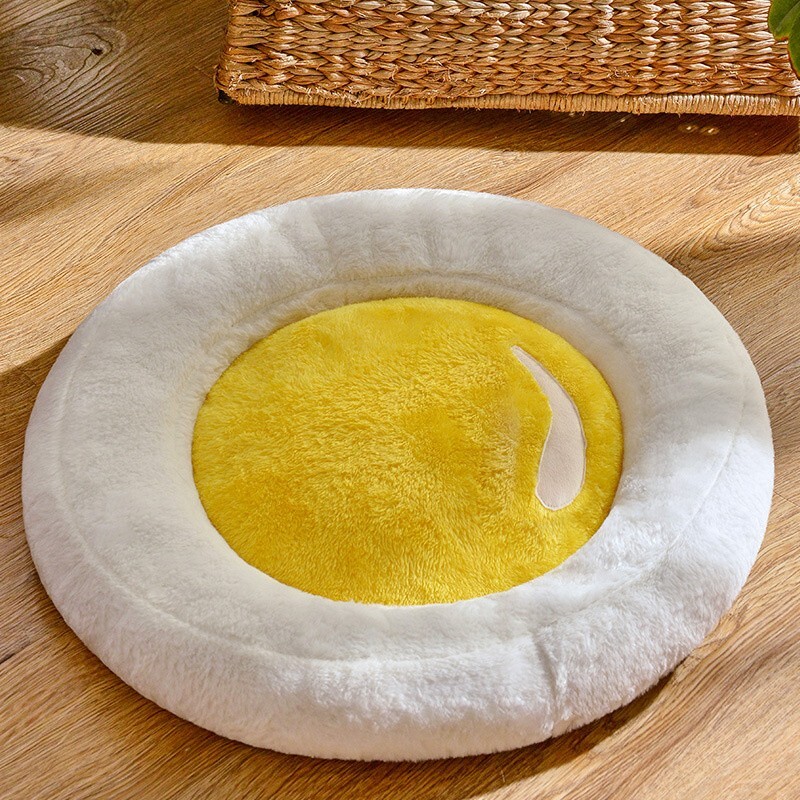Krevet za slatke mačke, krevet za mačke, oblik jajeta, avokado, topla, ugodna košara za kućne ljubimce, mali jastuk za ležaljku za pse, periva okrugla kućica za mačiće