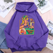 Dámska mikina s kapucňou s potlačou prvej voodoo bábiky The Girl's First Voodoo Doll, kreslené vintage mikiny, trendy priedušné mikiny, ideálne topy