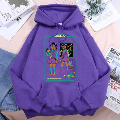 Upoznajte svoju In The Dark Ženske majice s kapuljačom Vintage Creativty Sweatshirts Hipsterska prevelika klasična jednostavna odjeća s kapuljačom